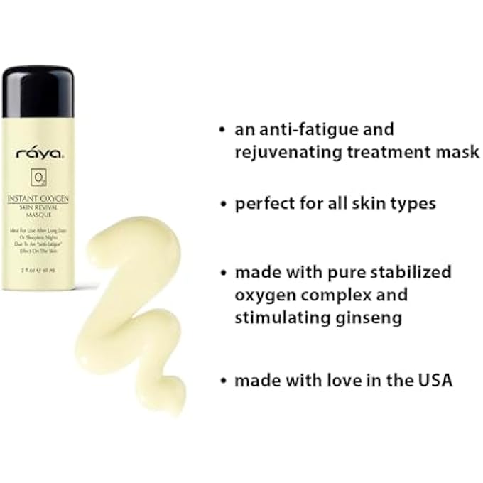 Raya INSTANT OXYGEN SKIN REVIVAL MASQUE (115) | ANTI-FATIGUE FACIAL TREATMENT MASK FOR ALL SKIN | CREATES A GLOWING COMPLEXION - Image 3